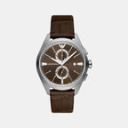 Emporio Armani Round Brown Chronograph watch