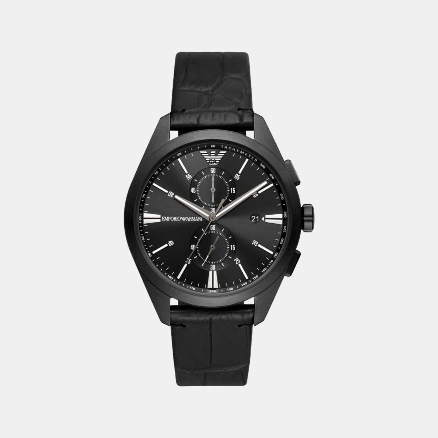 Emporio Armani Round Black Chronograph watch
