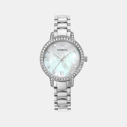 Female Silver Analog Stainless Steel Watch AR11484