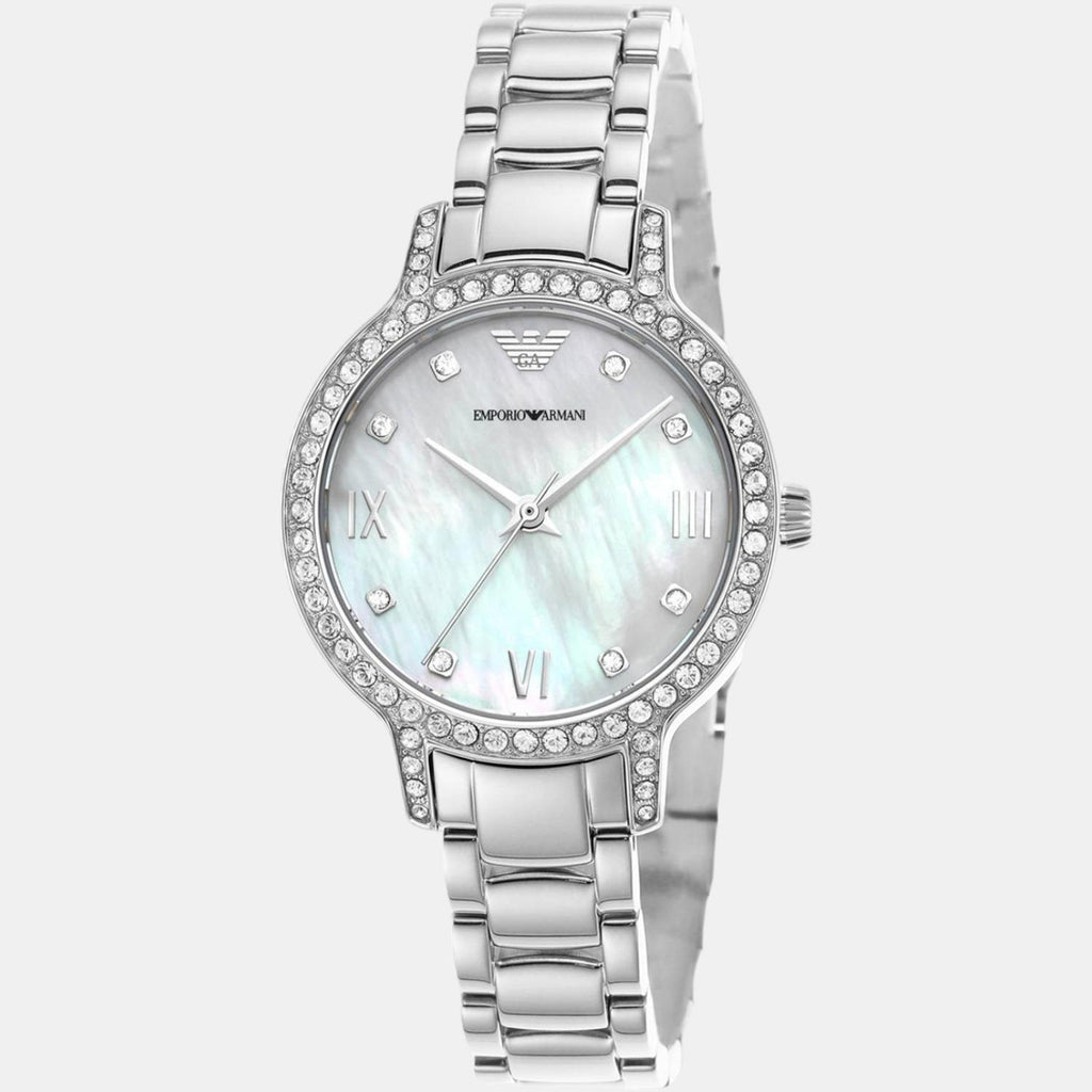 Emporio Armani Women Round Silver watch