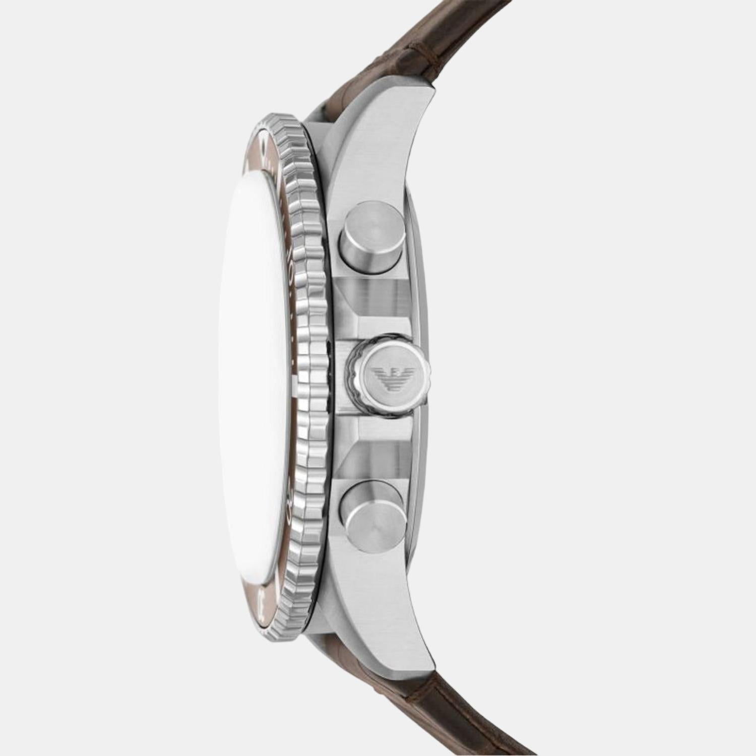 Emporio Armani Men Round Brown watch