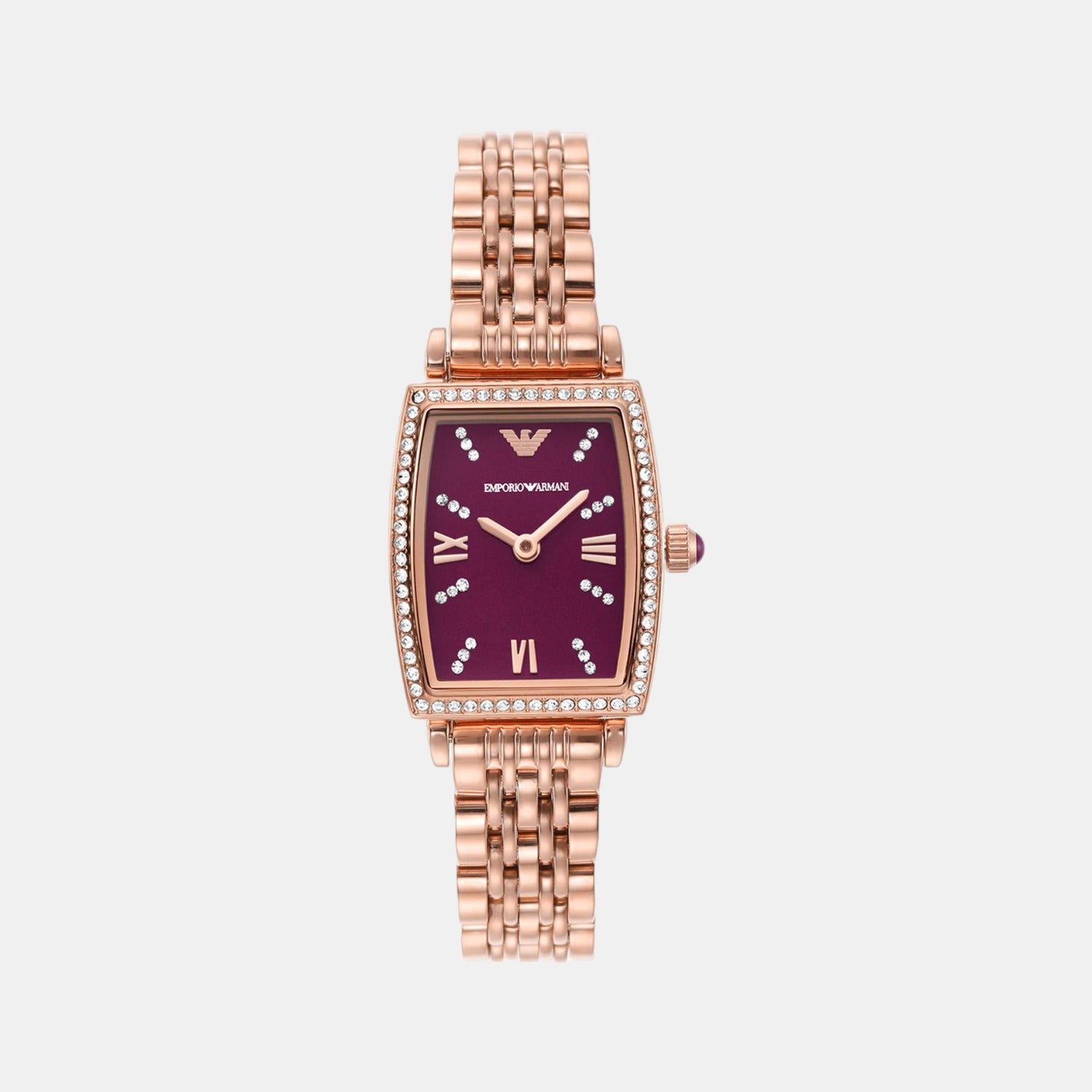 Emporio Armani Rectangular Purple Analog watch