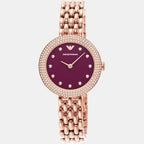Emporio Armani Women Round Purple watch