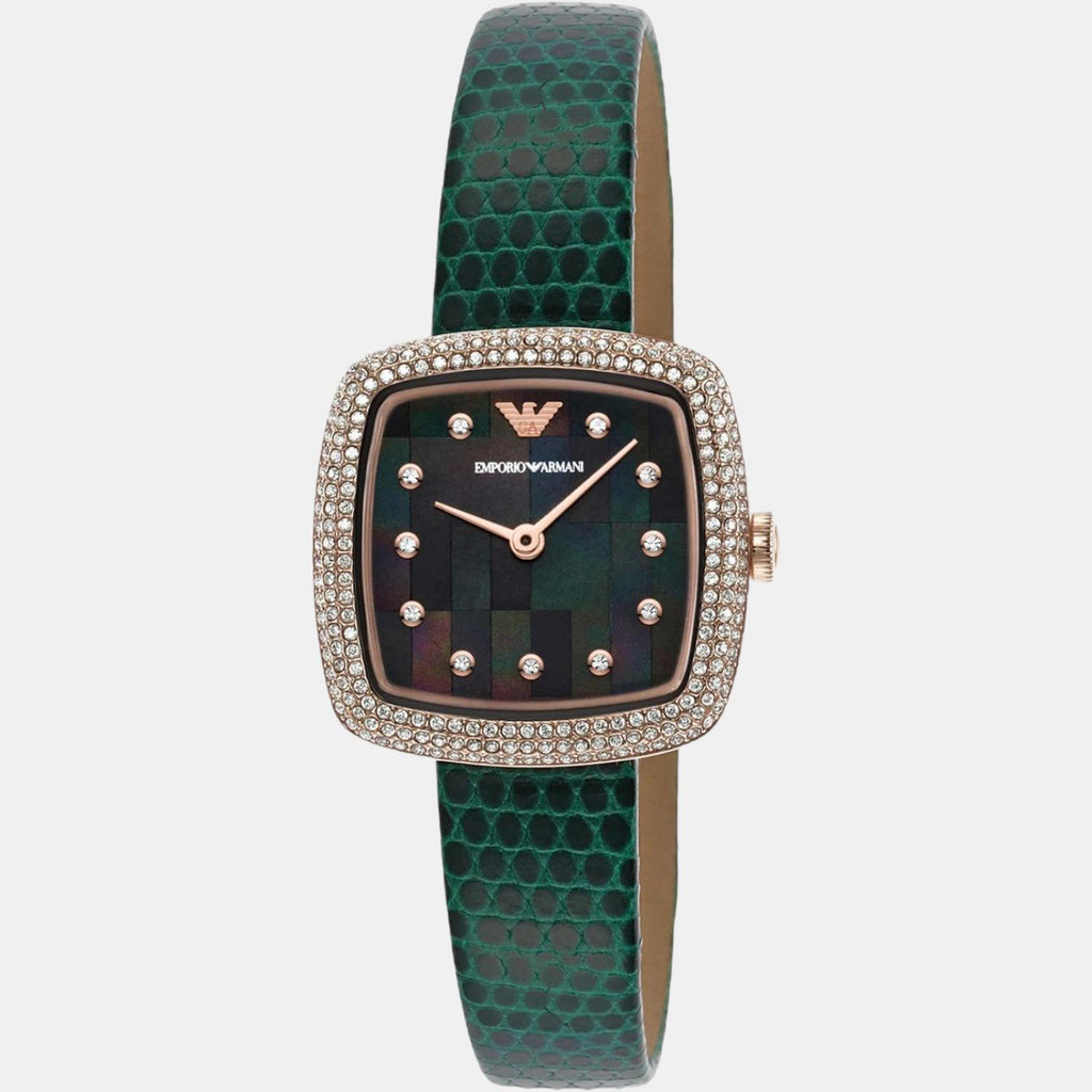 Emporio Armani Women Square Green watch