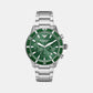 Male Green Stainless Steel Chronograph Watch AR11500