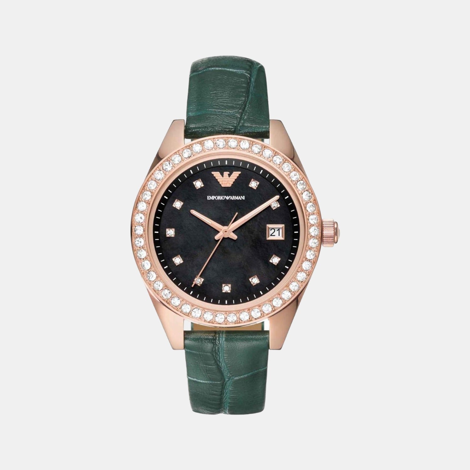 Emporio Armani Round Black Analog watch