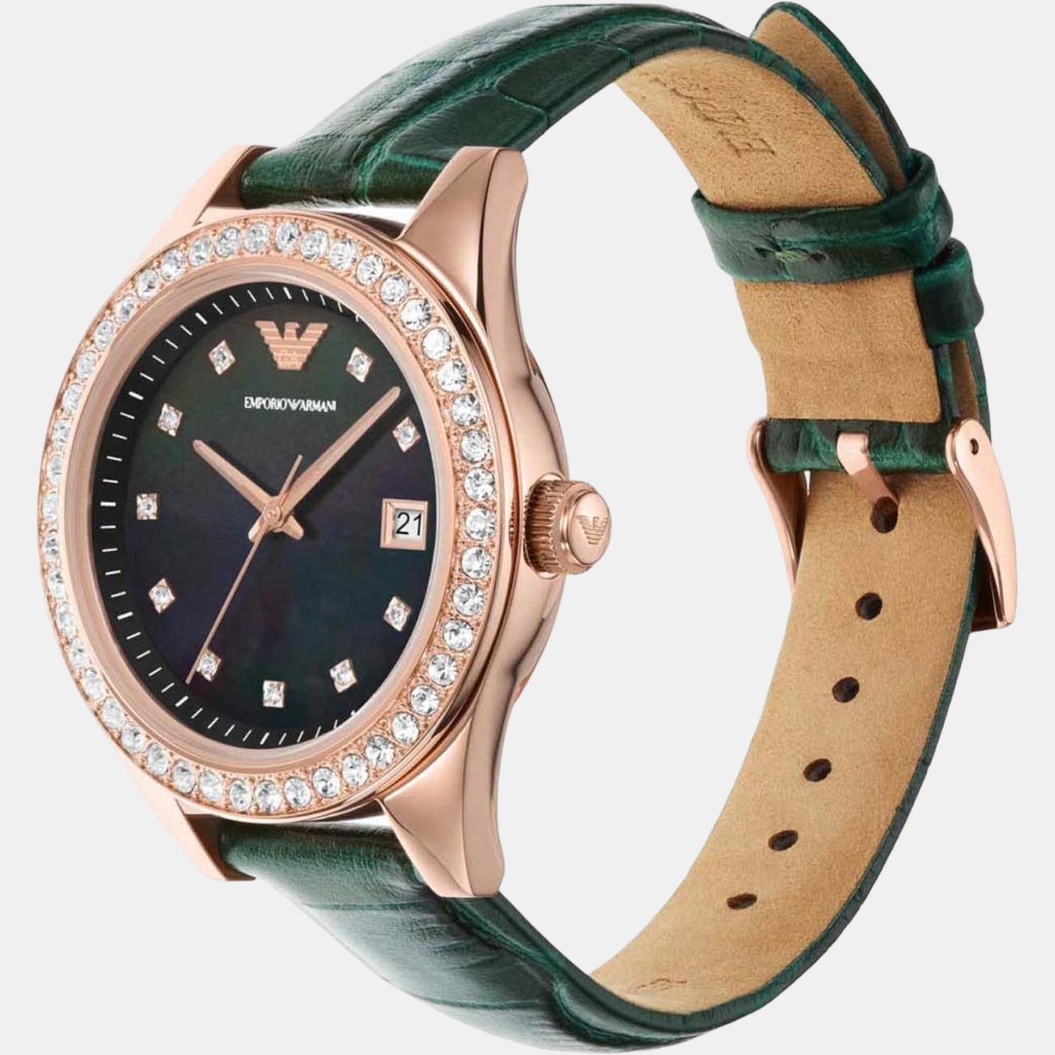 Emporio Armani Leather Black watch