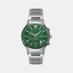Emporio Armani Round Green Chronograph watch