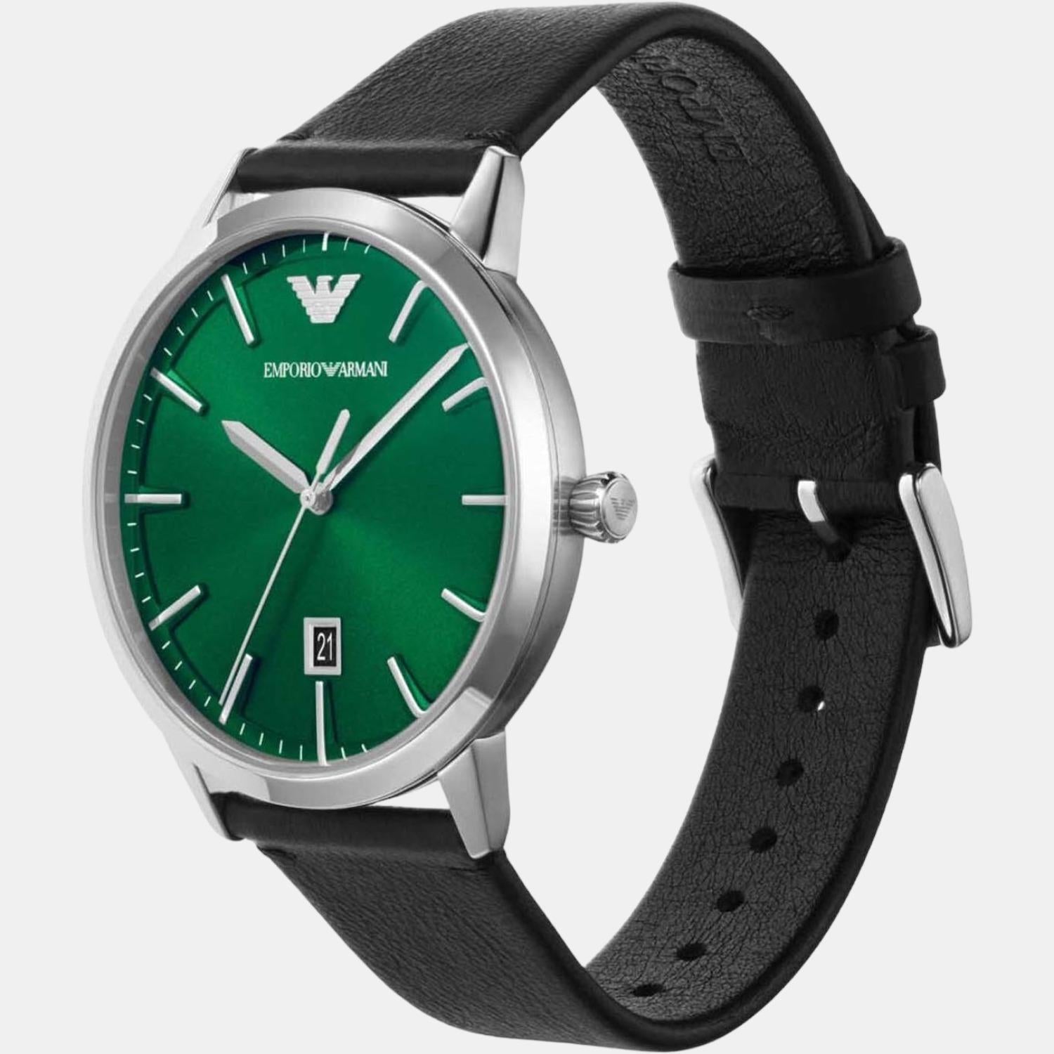 Emporio Armani Leather Green watch