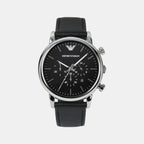 Emporio Armani Round Black Chronograph watch
