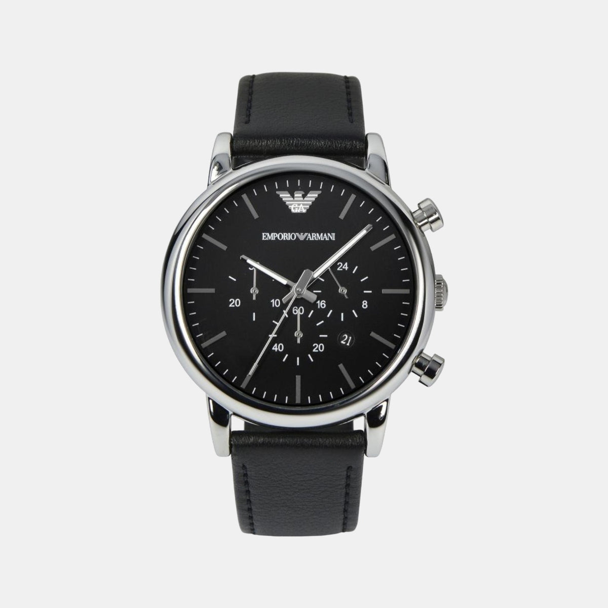 Emporio Armani Round Black Chronograph watch