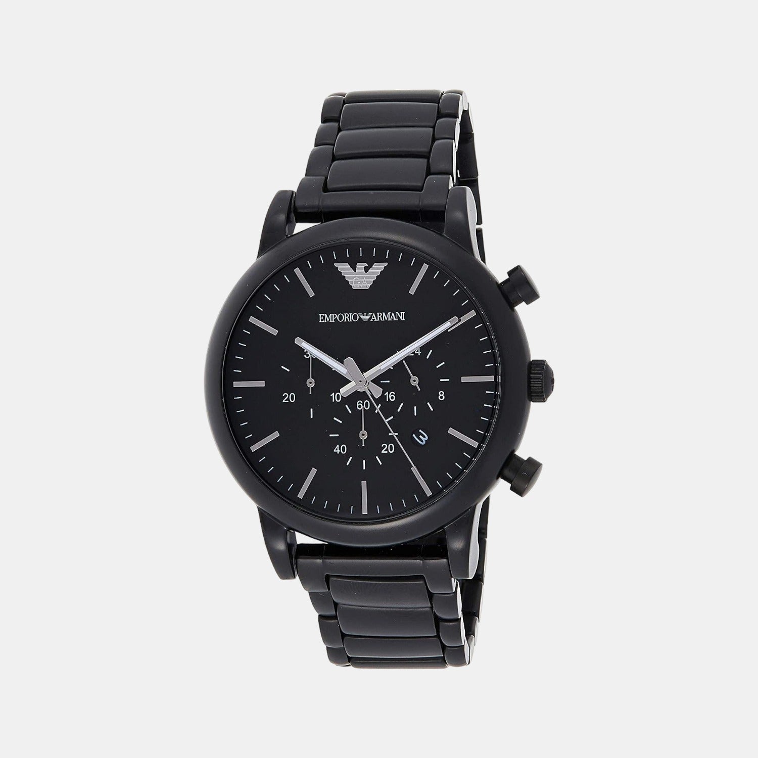 Emporio Armani Round Black Chronograph watch