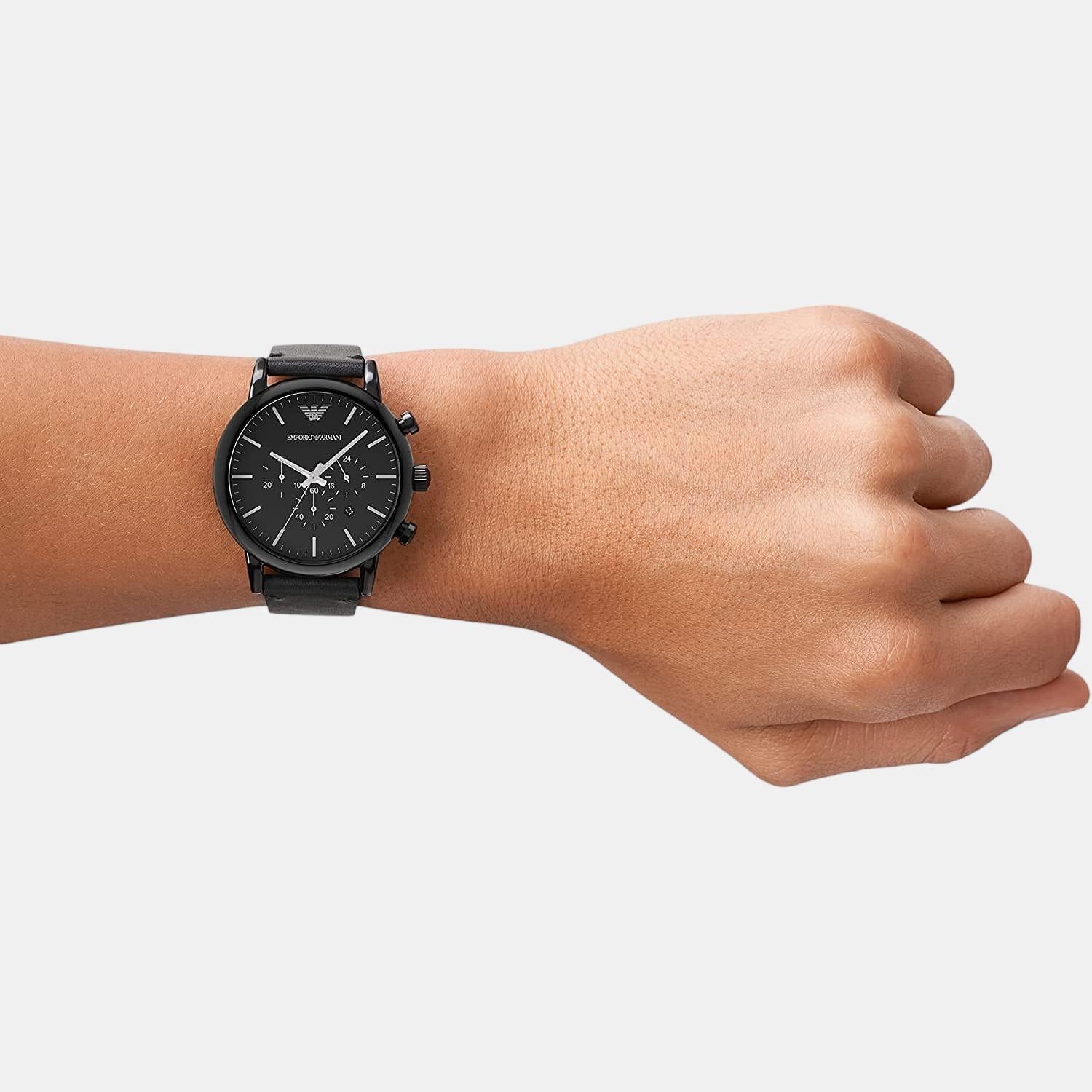 Emporio Armani Leather Black watch