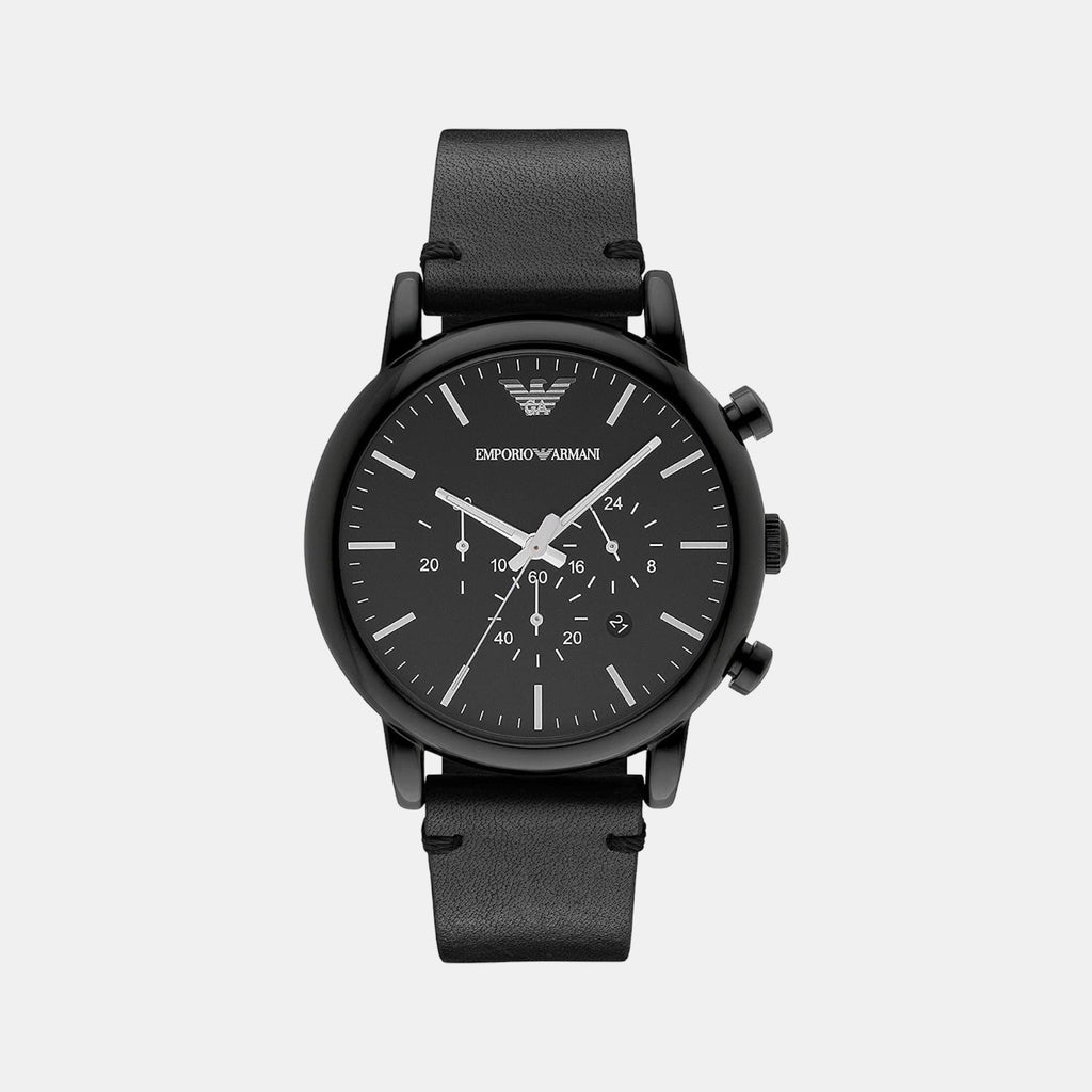 Emporio Armani Round Black Chronograph watch