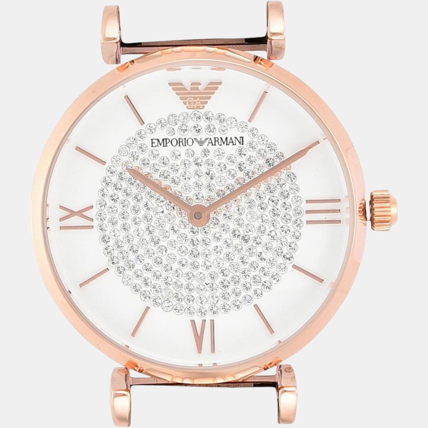 Emporio Armani Female White Analog Stainless Steel Watch Emporio