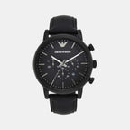 Emporio Armani Round Black Chronograph watch