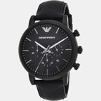 Emporio Armani Men Round Black watch