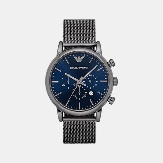 Male Blue Stainless Steel Chronograph Watch AR1979