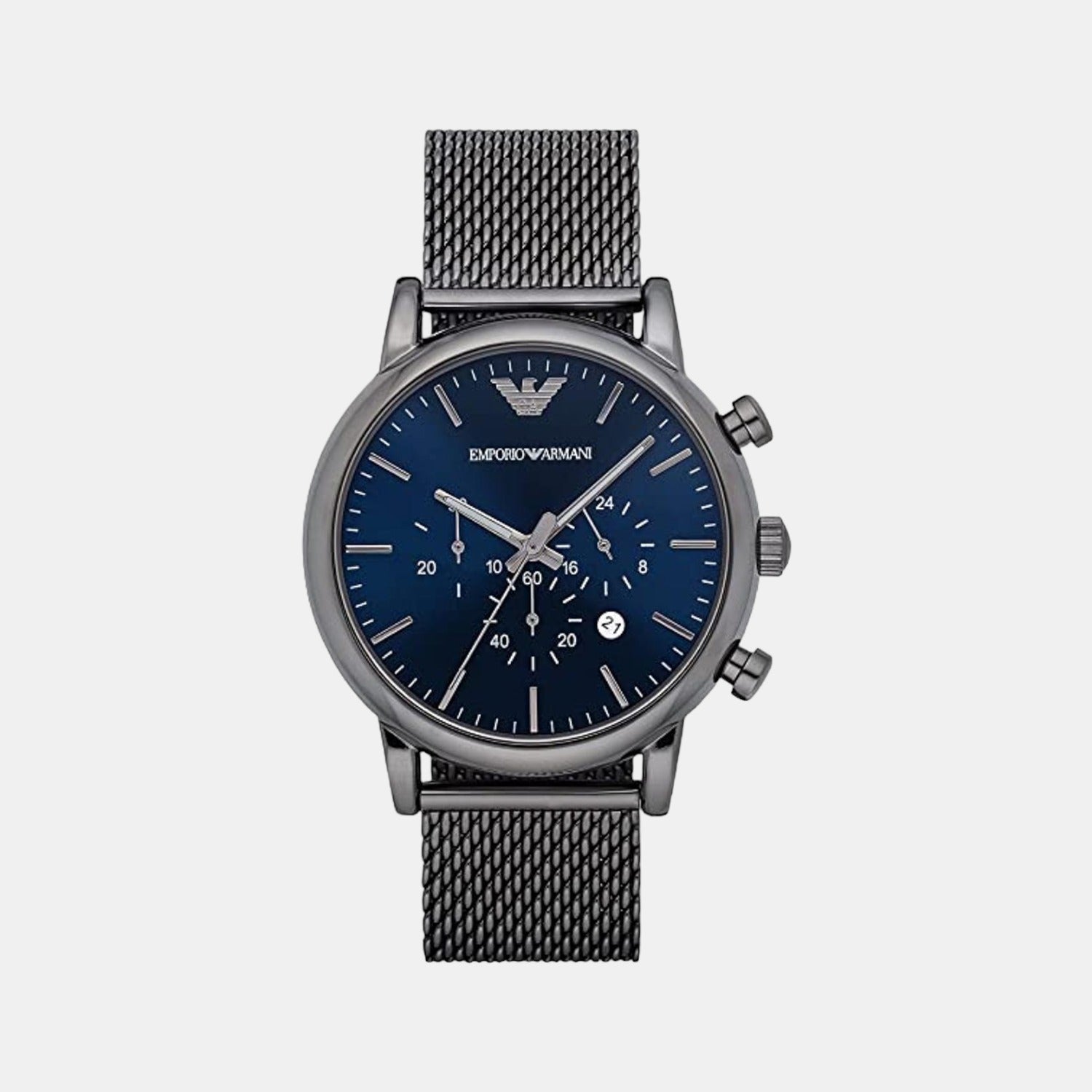 Emporio Armani Round Blue Chronograph watch