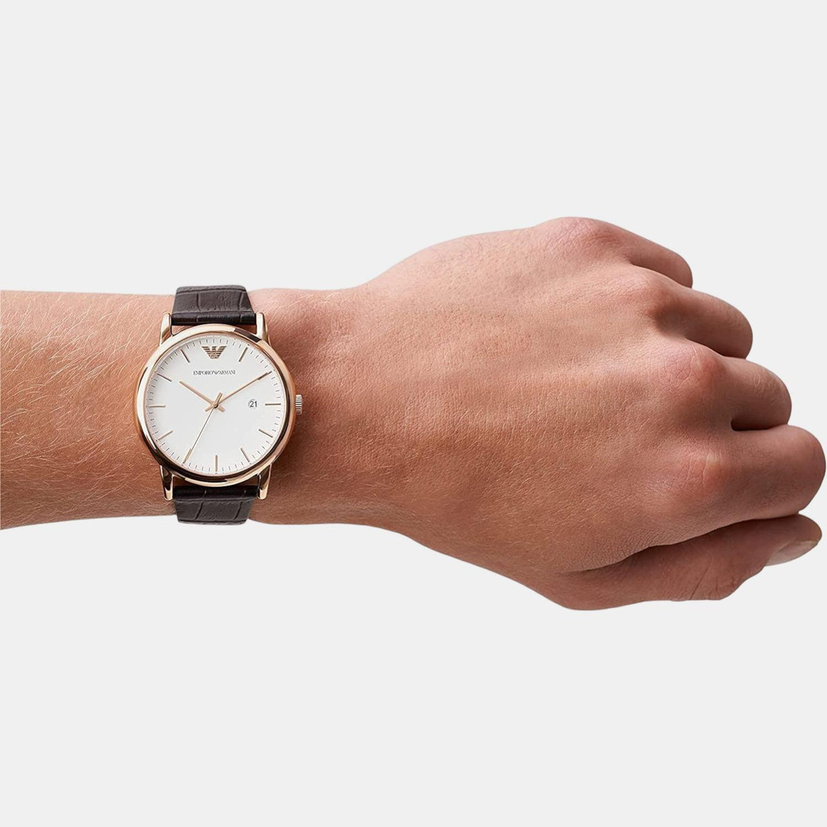 Emporio Armani Round Quartz Analog Men watch