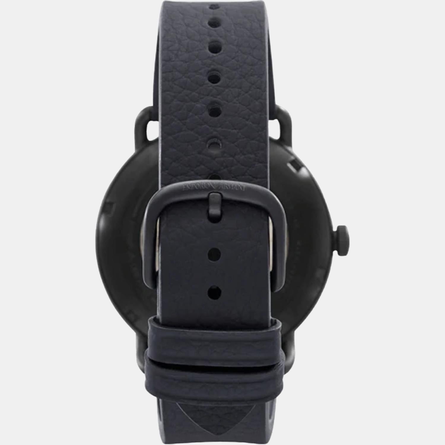 Emporio Armani Men Round Black watch