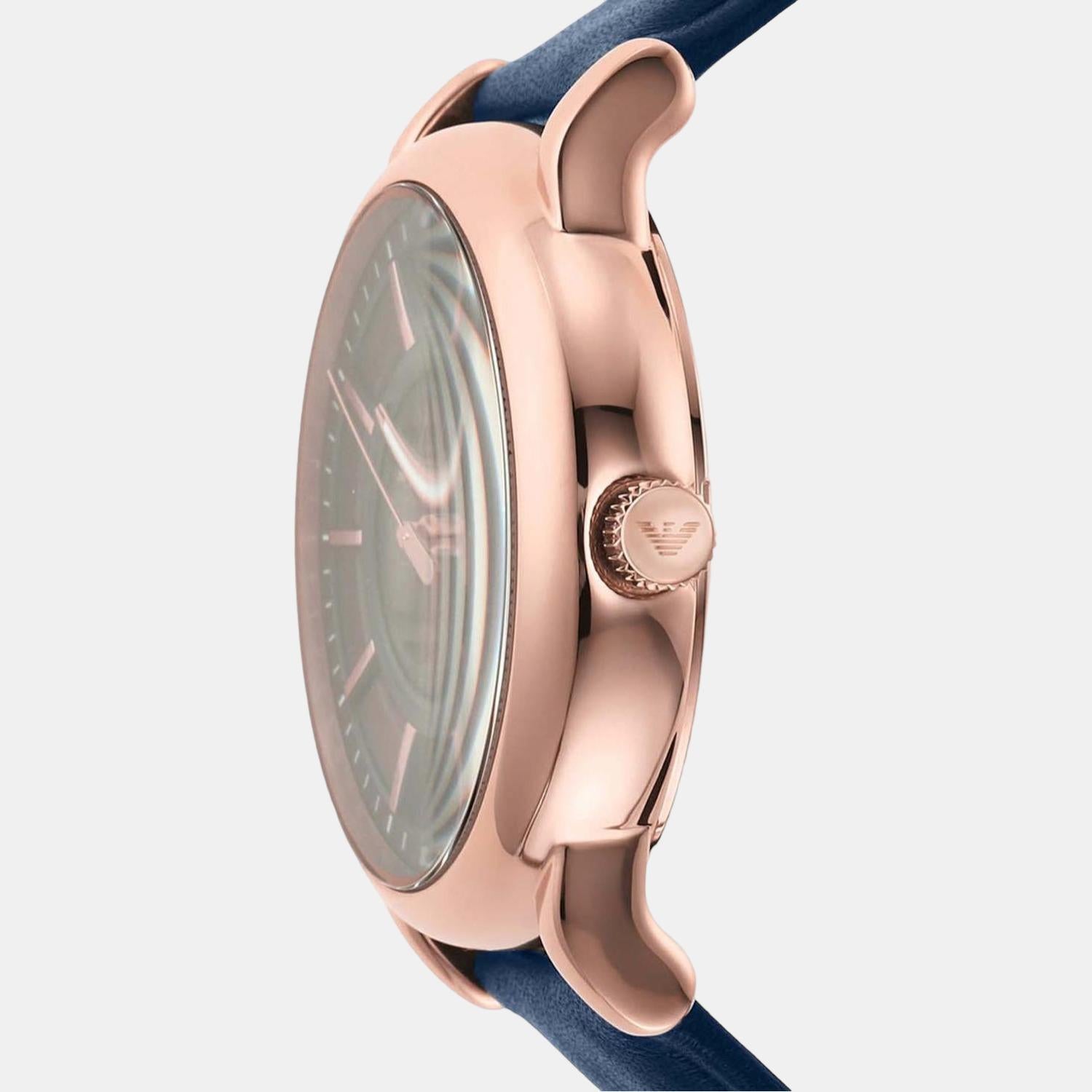 Emporio Armani Leather Blue watch