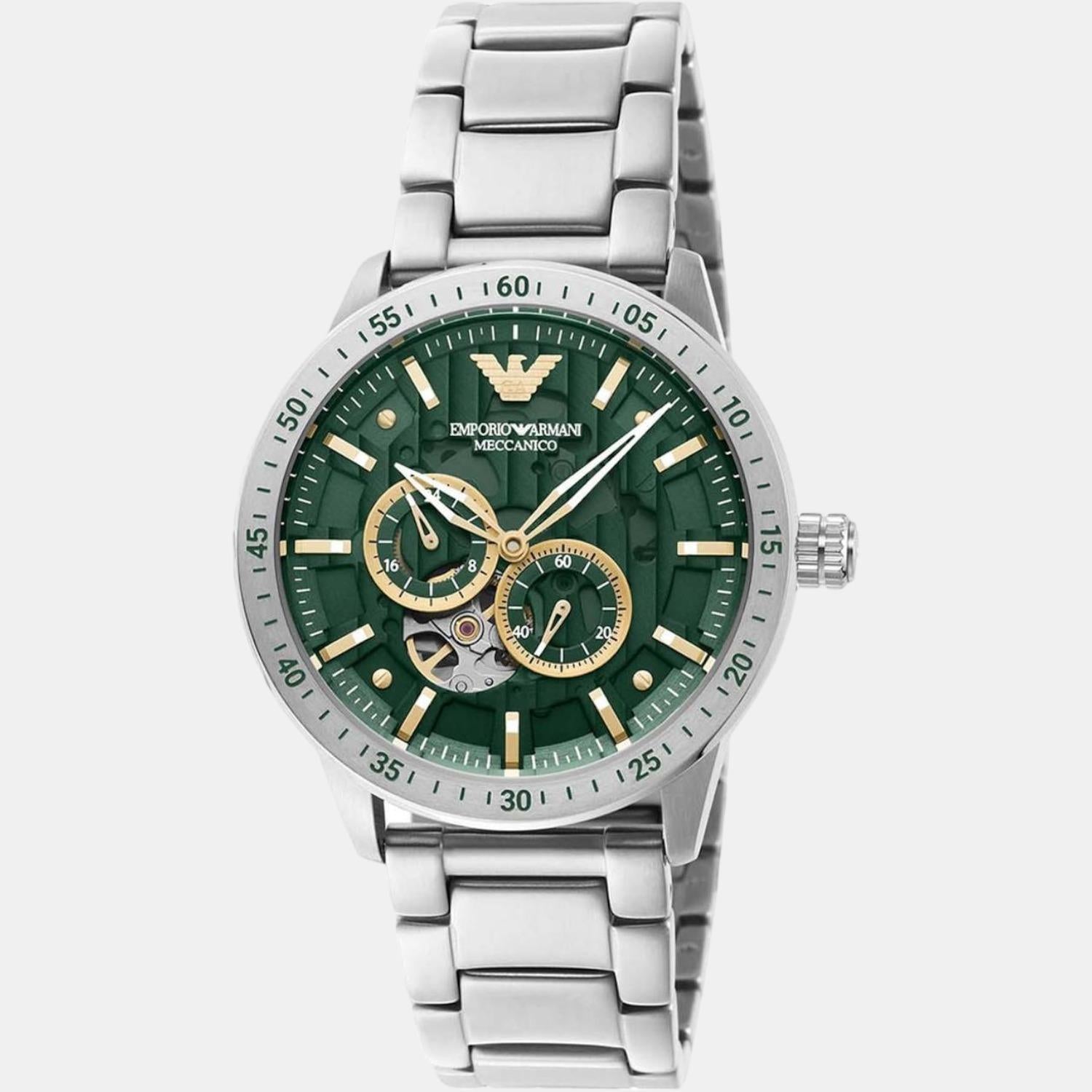 Emporio armani store watch mens silver