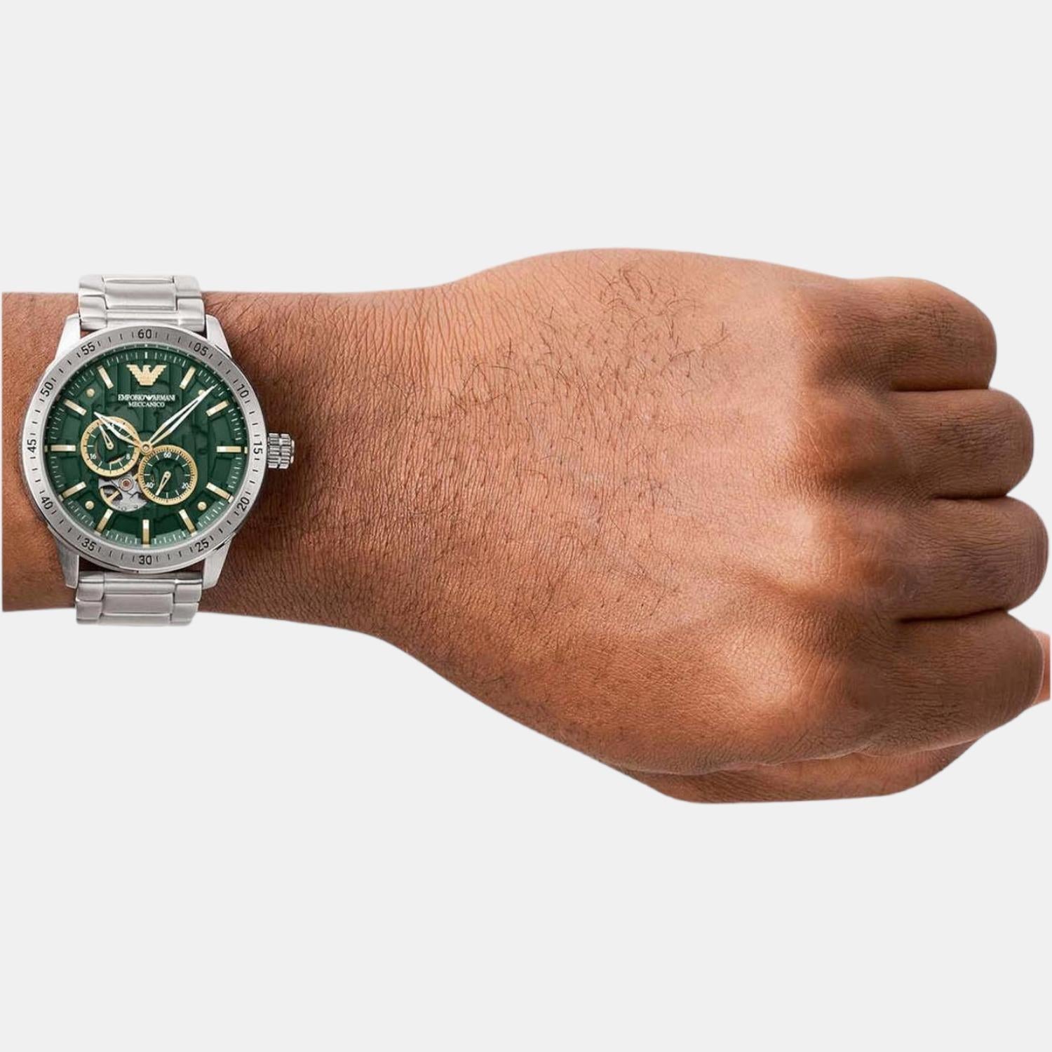 Green armani clearance watch