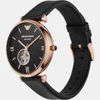 Emporio Armani Women Round Black watch