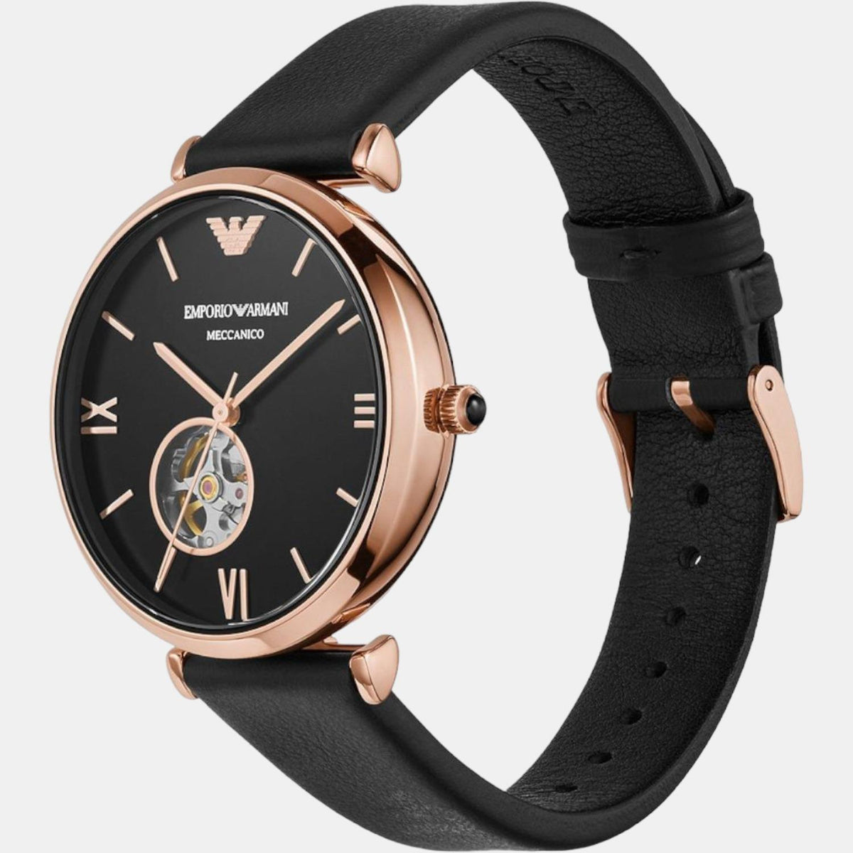 Emporio Armani Women Round Black watch