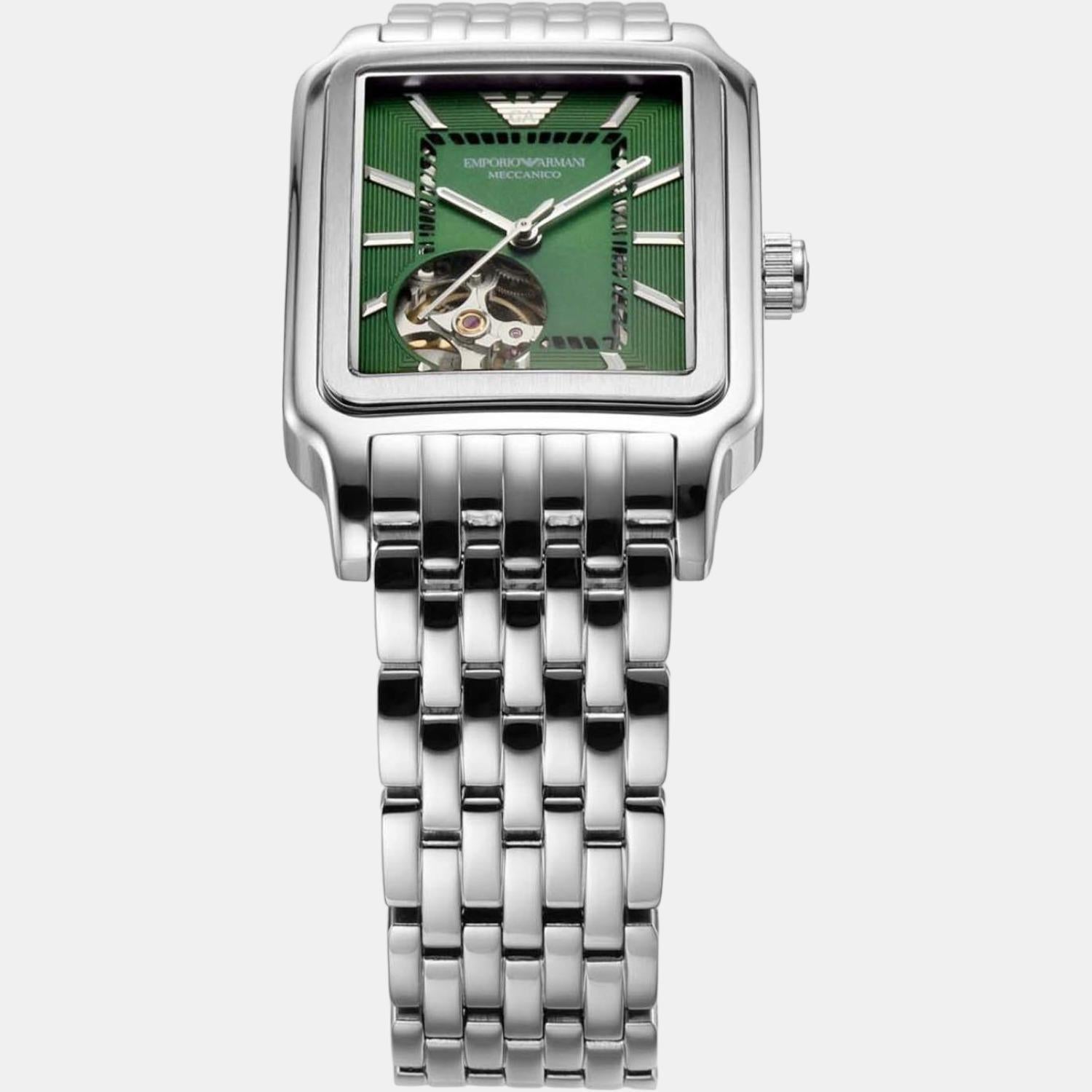 Emporio Armani Men Automatic Green Dial Analog Stainless Steel