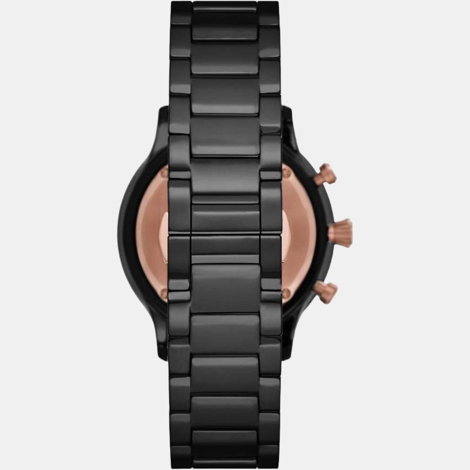 Emporio Armani Men Round Black watch