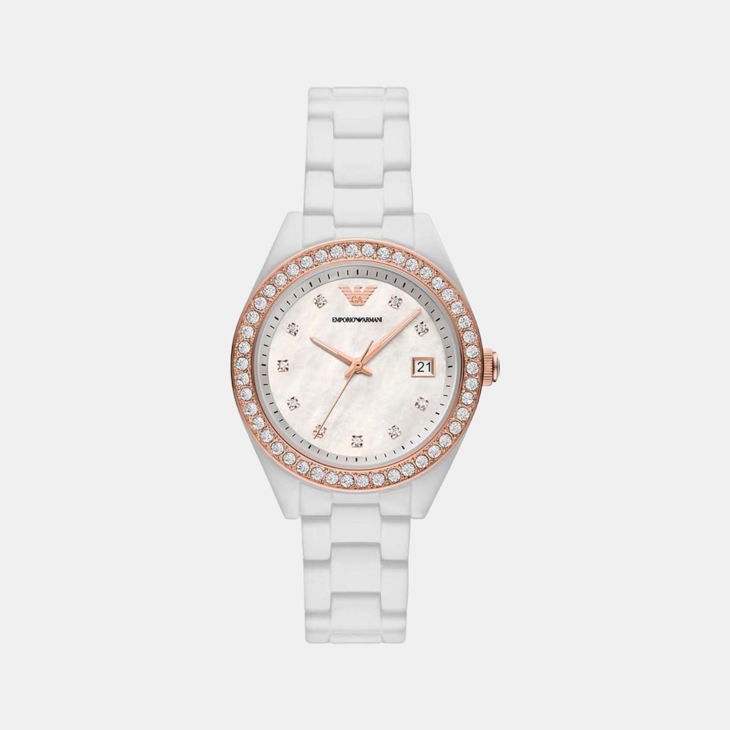 Emporio Armani Round White Analog watch