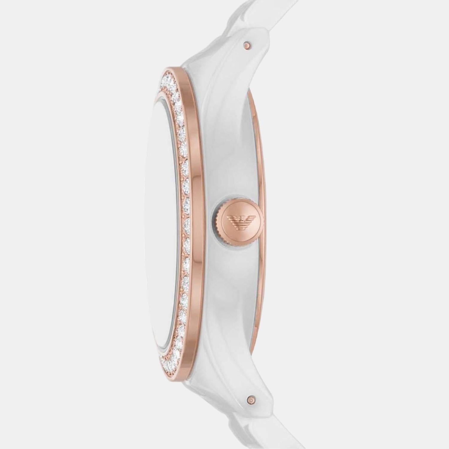 Emporio Armani Women Round White watch