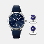 Emporio Armani Round Blue Analog watch