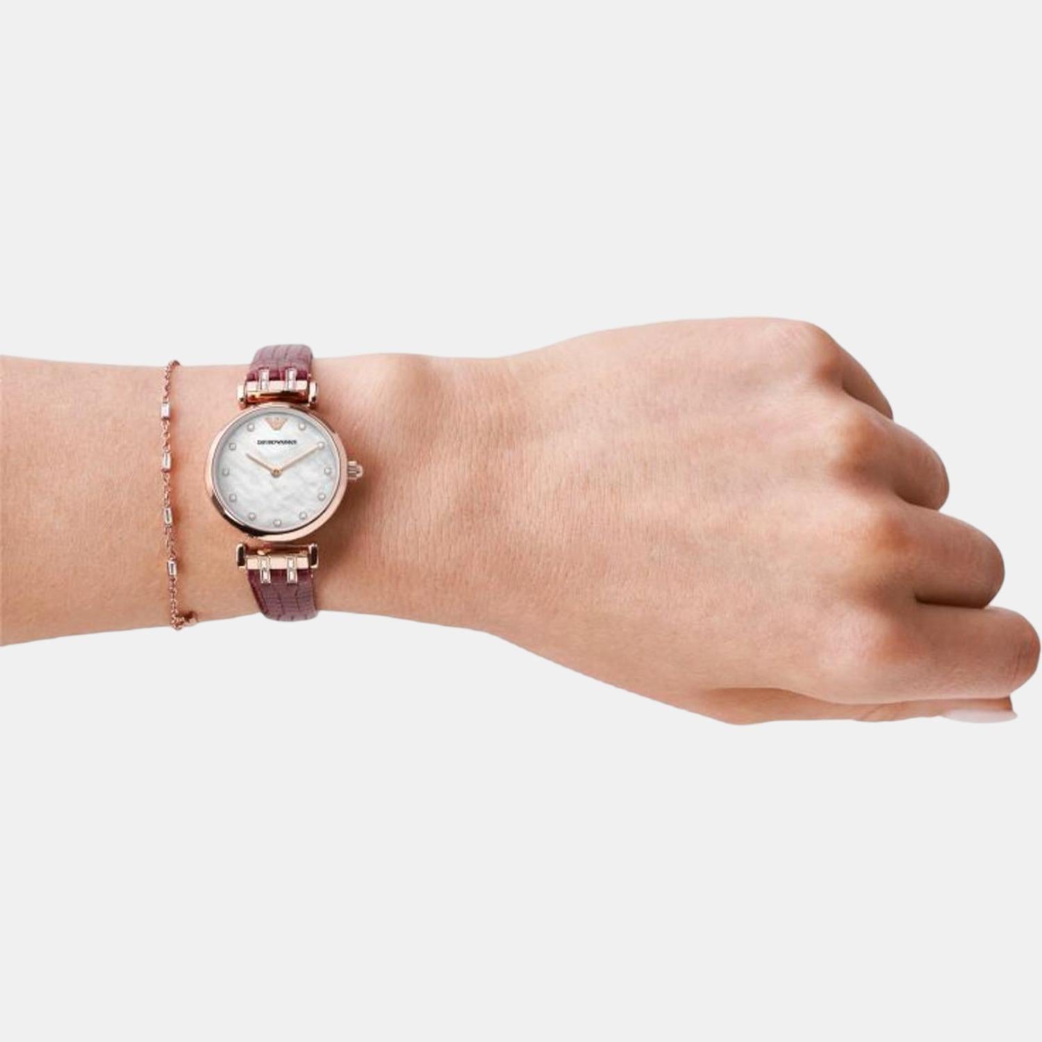 Emporio Armani Round Quartz Analog Women watch