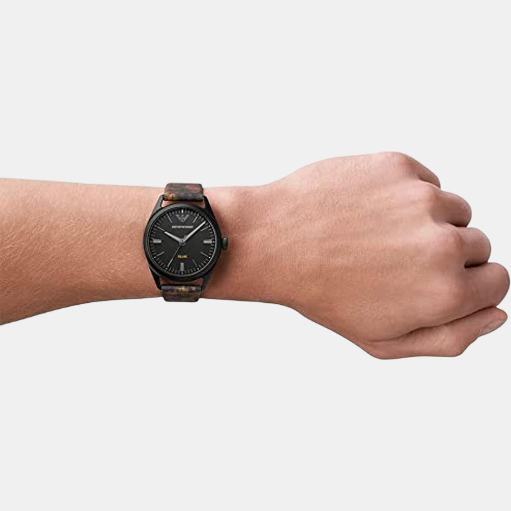 Emporio Armani Men Round Black watch