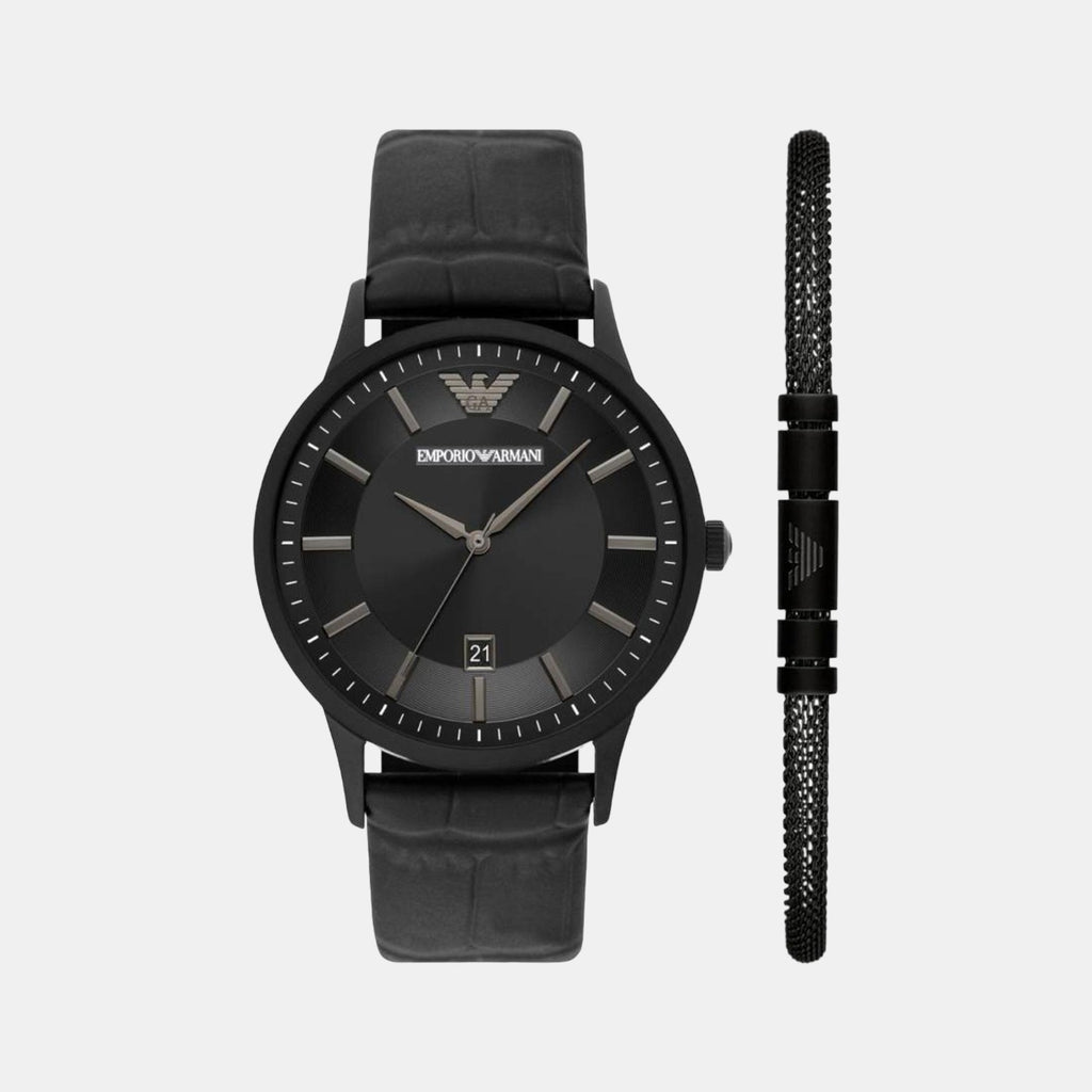Emporio Armani Round Black Analog watch