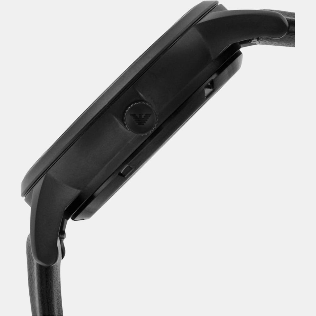 Emporio Armani Leather Silver watch