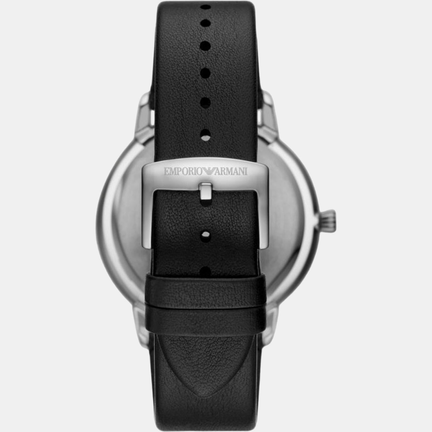 Emporio Armani Men Round Black watch