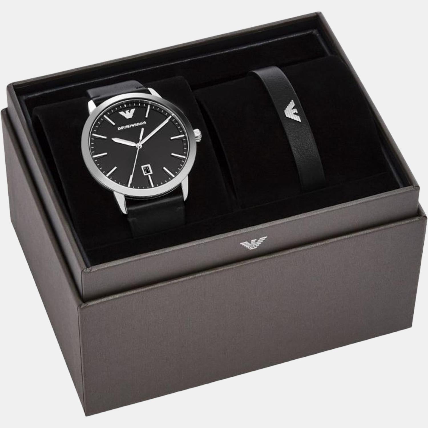 Emporio Armani Leather Black watch
