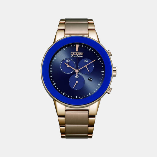 Male Blue Stainless Steel Chronograph Watch AT2243-87L