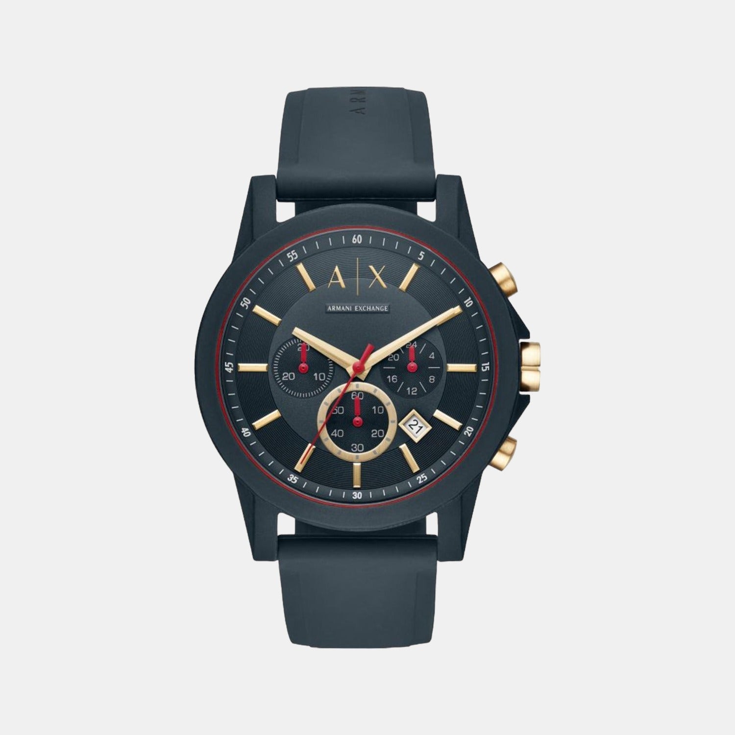 Armani mens watch clearance rubber strap