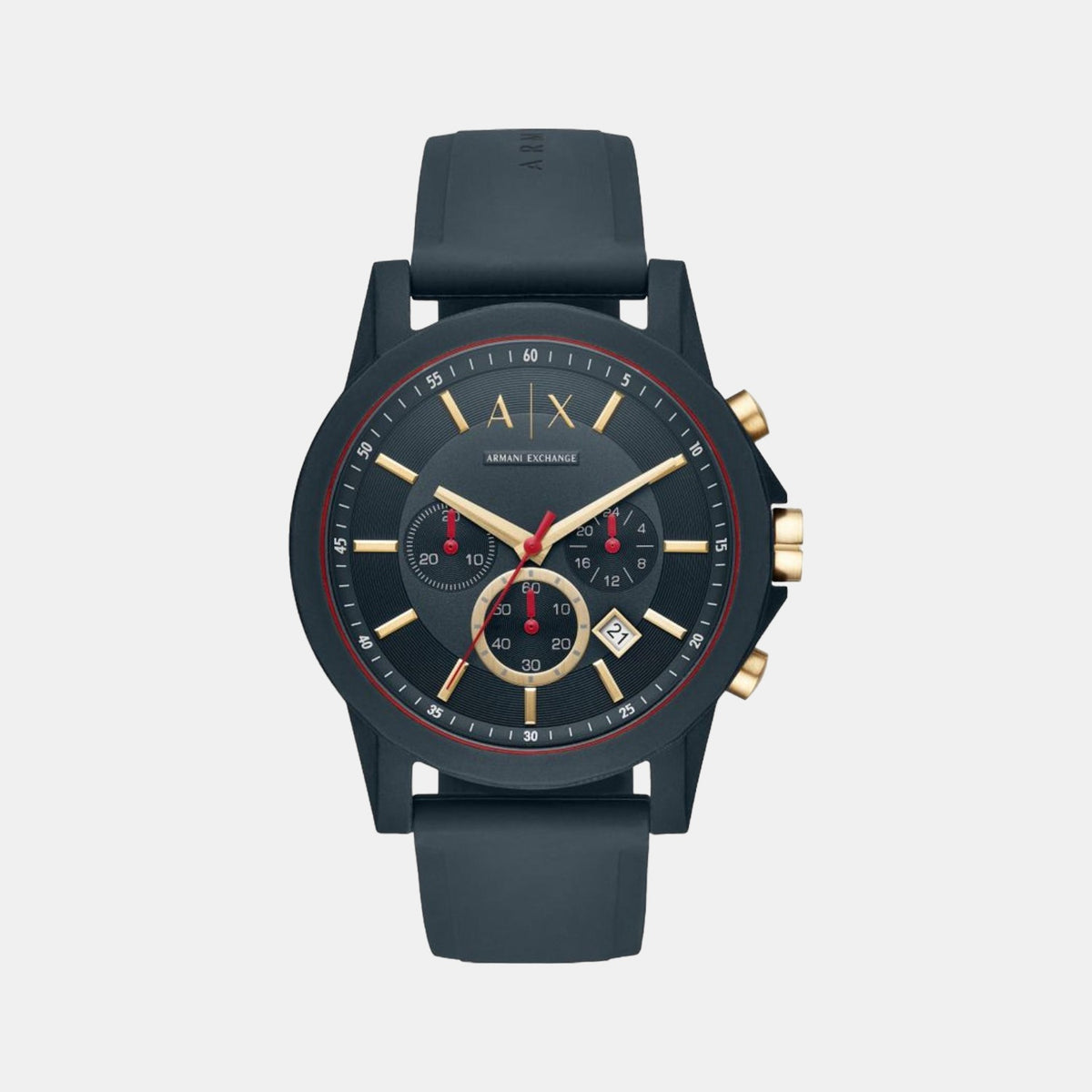 Armani Exchange Round Blue Chronograph watch