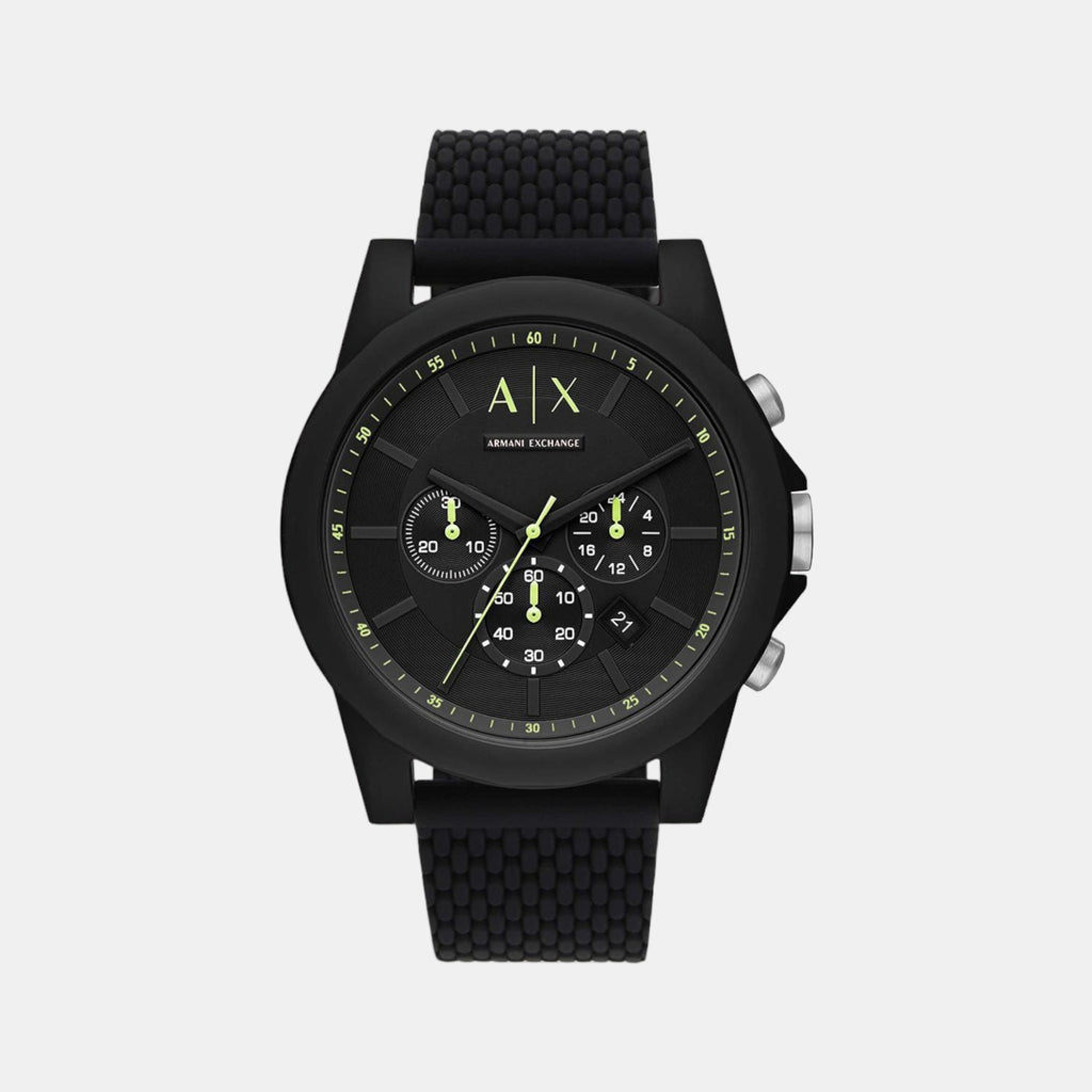 Armani Exchange Round Black Chronograph watch
