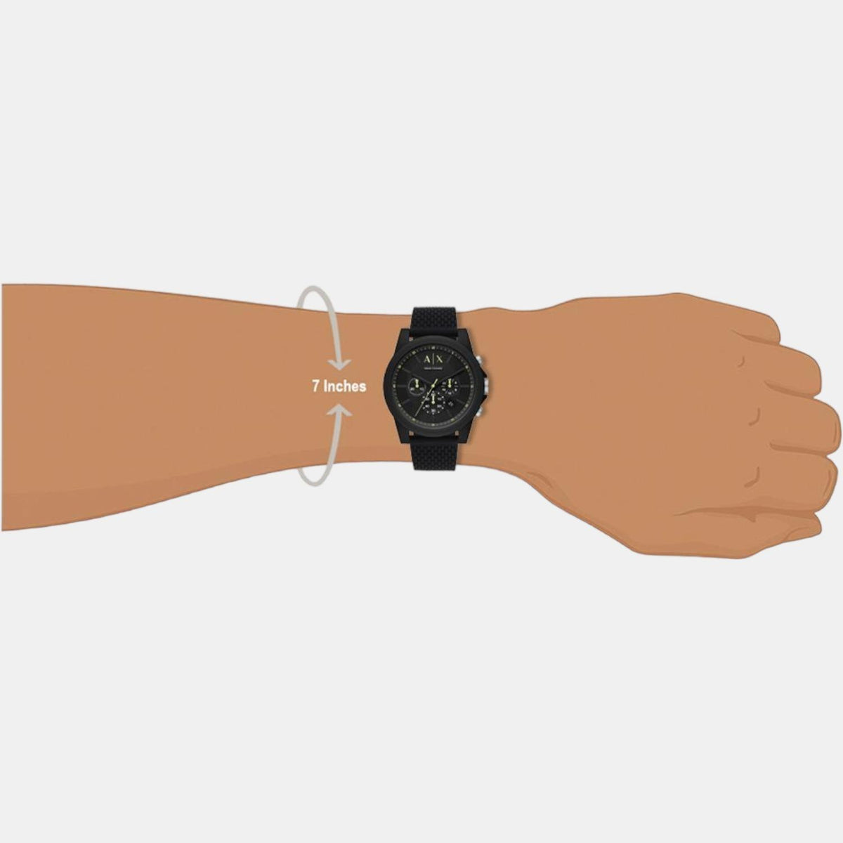Armani Exchange Silicone Black watch