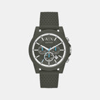 Armani Exchange Round Green Chronograph watch
