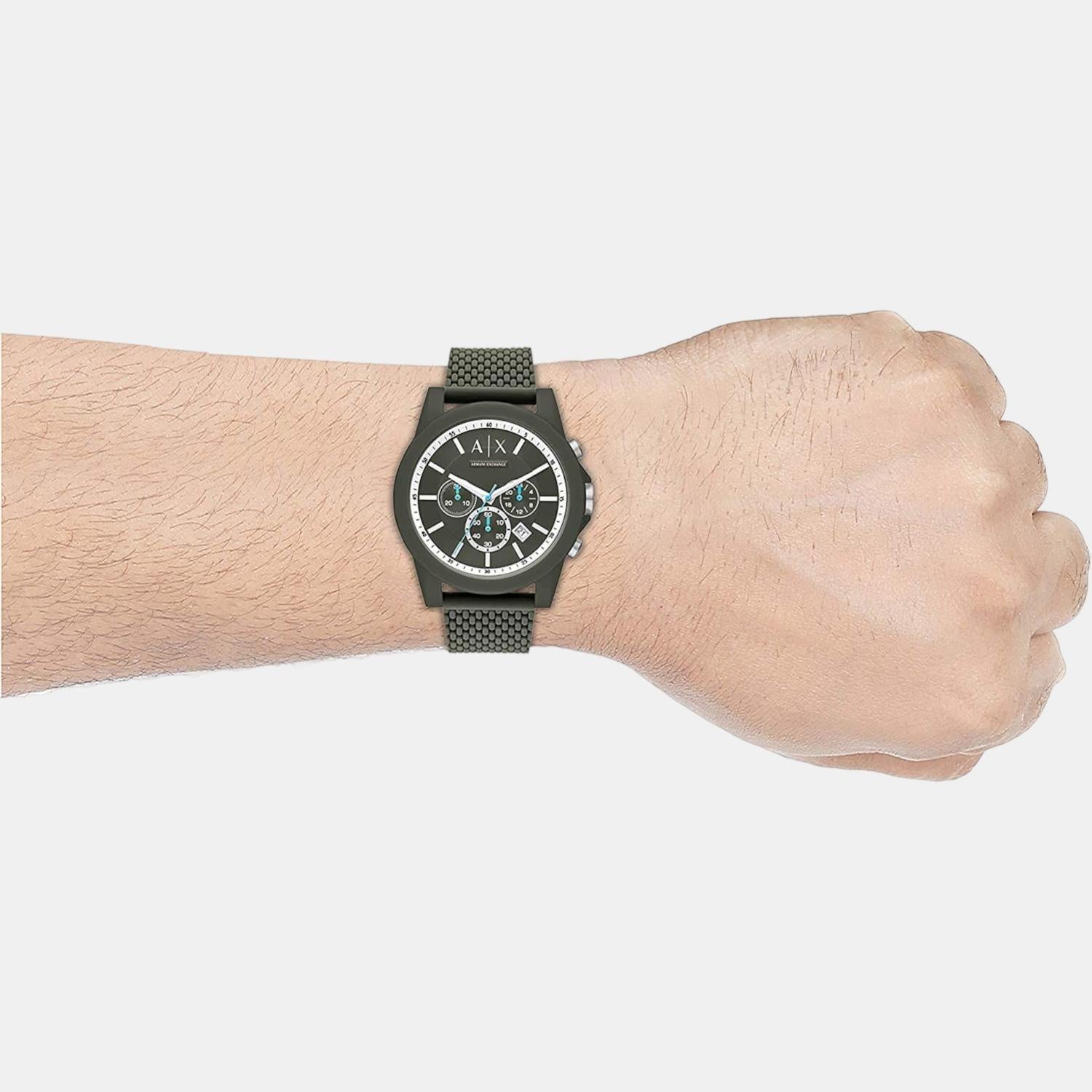 Armani Exchange Silicone Green watch