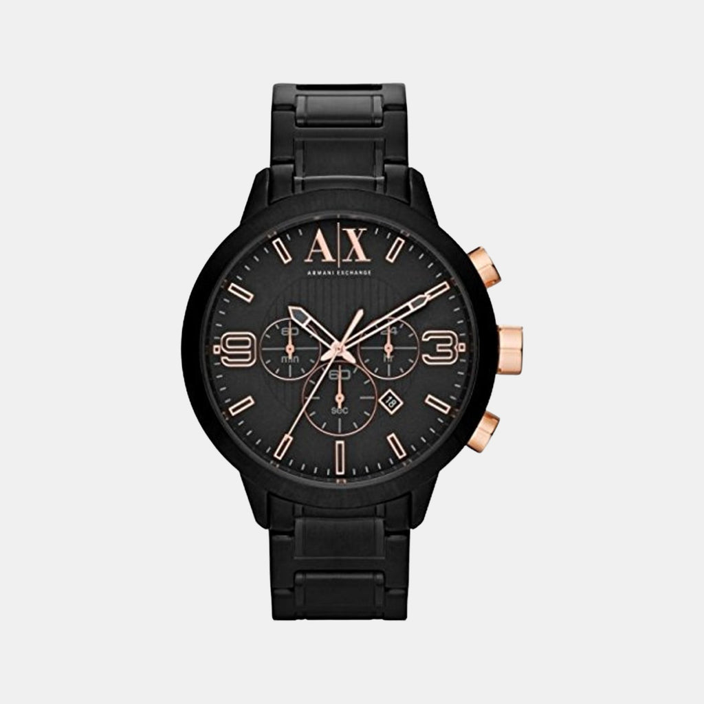 Armani Exchange Round Black Chronograph watch
