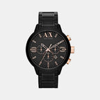 Armani Exchange Round Black Chronograph watch